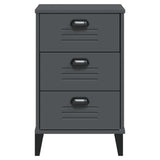 NNEVL Bedside Cabinet VIKEN Anthracite Grey Engineered Wood