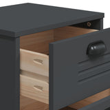 NNEVL Bedside Cabinet VIKEN Anthracite Grey Engineered Wood