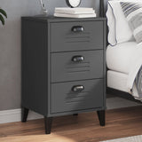NNEVL Bedside Cabinet VIKEN Anthracite Grey Engineered Wood