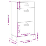 NNEVL Shoe Cabinet VIKEN White Engineered Wood