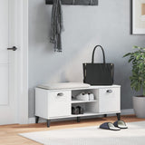 NNEVL Shoe Bench VIKEN White 106x35x45 cm Engineered Wood