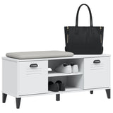 NNEVL Shoe Bench VIKEN White 106x35x45 cm Engineered Wood