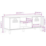 NNEVL Shoe Bench VIKEN White 106x35x45 cm Engineered Wood
