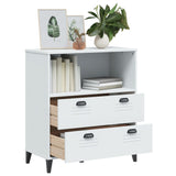 NNEVL Bookcase VIKEN White 80x40x90 cm Engineered Wood