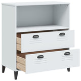 NNEVL Bookcase VIKEN White 80x40x90 cm Engineered Wood