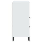 NNEVL Bookcase VIKEN White 80x40x90 cm Engineered Wood
