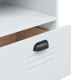 NNEVL Bookcase VIKEN White 80x40x90 cm Engineered Wood