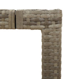 NNEVL Garden Table with Glass Top Grey 90x90x75 cm Poly Rattan