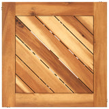 NNEVL Coffee Table with Wire Base Black 38x38x38 cm Solid Wood Acacia
