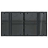 NNEVL Garden Table with Glass Top Black 100x55x73 cm Poly Rattan