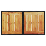 NNEVL Garden Table Black 100x55x73 cm Poly Rattan and Acacia Wood