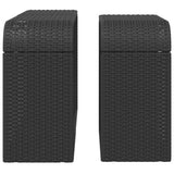 NNEVL Storage Shelves 2 pcs Black Poly Rattan