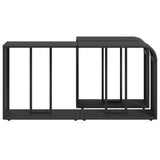 NNEVL Storage Shelves 2 pcs Black Poly Rattan