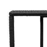NNEVL Storage Shelves 2 pcs Black Poly Rattan