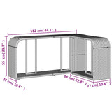 NNEVL Storage Shelves 2 pcs Black Poly Rattan