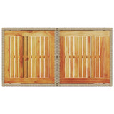 NNEVL Garden Table Beige 100x55x73 cm Poly Rattan and Acacia Wood