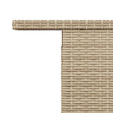 NNEVL Garden Table Beige 100x55x73 cm Poly Rattan and Acacia Wood