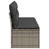 NNEVL Garden Sofa with Cushions 4-Seater Grey Poly Rattan