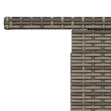NNEVL Garden Table Grey 100x55x73 cm Poly Rattan and Acacia Wood