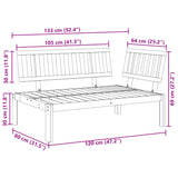 NNEVL Garden Pallet Corner Sofa Solid Wood Acacia