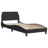 NNEVL Bed Frame "Dover" Black 90x190 cm Velvet