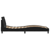 NNEVL Bed Frame "Dover" Black 90x190 cm Velvet