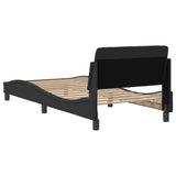 NNEVL Bed Frame "Dover" Black 90x190 cm Velvet