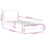 NNEVL Bed Frame "Dover" Black 90x190 cm Velvet