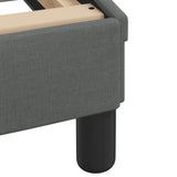 NNEVL Bed Frame with Headboard Dark Grey 152x203 cm Fabric