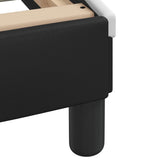 NNEVL Bed Frame with Headboard Black and White 152x203 cm Faux Leather
