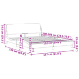 NNEVL Bed Frame with Headboard Black and White 152x203 cm Faux Leather