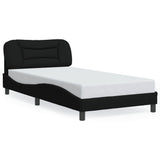 NNEVL Bed Frame without Mattress "Hvar" Black 107x203 cm King Single Fabric