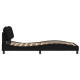 NNEVL Bed Frame without Mattress "Hvar" Black 107x203 cm King Single Fabric