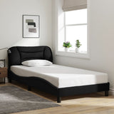 NNEVL Bed Frame without Mattress "Hvar" Black 107x203 cm King Single Fabric