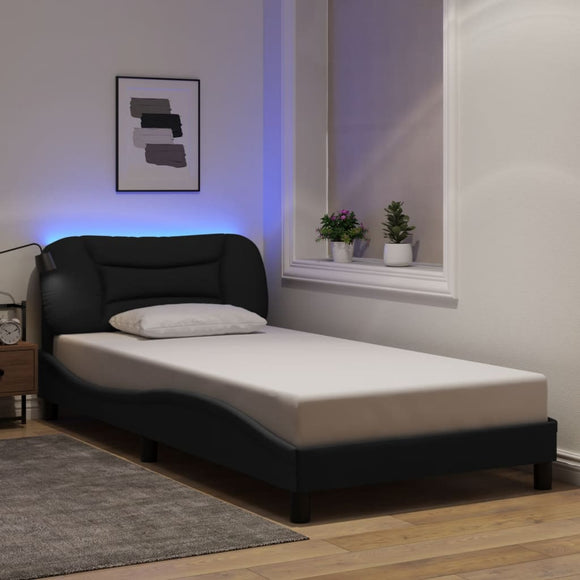NNEVL Bed Frame with LED without Mattress 