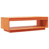 NNEVL Coffee Table Wax Brown 110x50x33.5 cm Solid Wood Pine