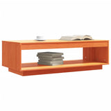 NNEVL Coffee Table Wax Brown 110x50x33.5 cm Solid Wood Pine