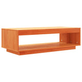 NNEVL Coffee Table Wax Brown 110x50x33.5 cm Solid Wood Pine