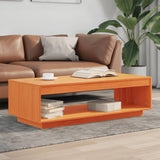 NNEVL Coffee Table Wax Brown 110x50x33.5 cm Solid Wood Pine