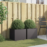 NNEVL Planters 2 pcs Black 42x40x39 cm Steel