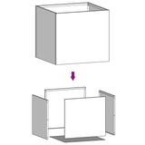 NNEVL Planters 2 pcs Black 42x40x39 cm Steel