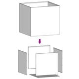 NNEVL Planters 2 pcs Black 49x47x46 cm Steel