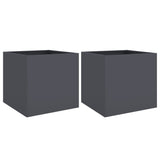 NNEVL Planters 2 pcs Anthracite 49x47x46 cm Steel