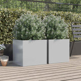 NNEVL Planters 2 pcs Silver 49x47x46 cm Galvanised Steel
