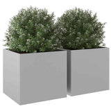 NNEVL Planters 2 pcs Silver 49x47x46 cm Galvanised Steel