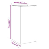 NNEVL Planter Anthracite 42x38x75 cm Steel
