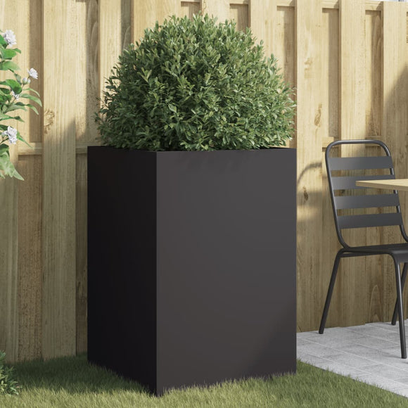 NNEVL Planter Black 52x48x75 cm Steel