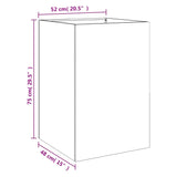 NNEVL Planter Anthracite 52x48x75 cm Steel