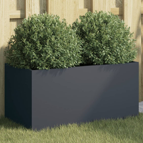 NNEVL Planter Anthracite 62x30x29 cm Steel