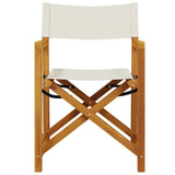 NNEVL 4 pcs Folding Garden Chairs Cream White Fabric